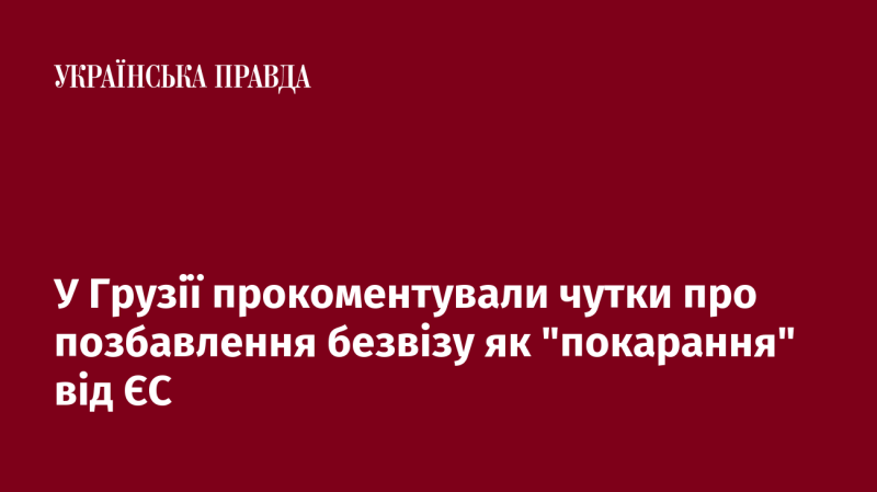 В Грузії відреагували на спекуляції щодо можливого скасування безвізового режиму, назвавши це 