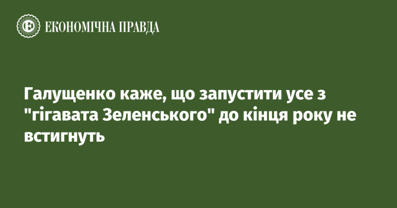 Галущенко зазначає, що вдасться реалізувати весь проект 