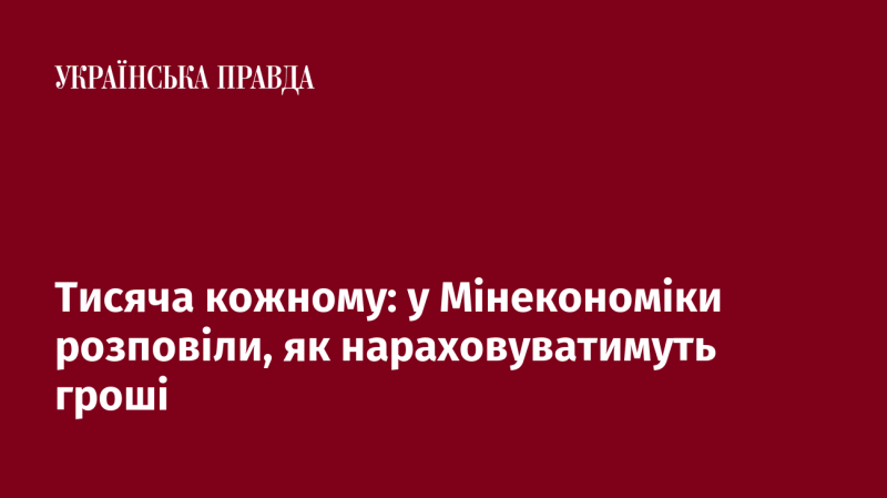 Тисяча для кожного: у Міністерстві економіки пояснили, як буде проходити виплата коштів.