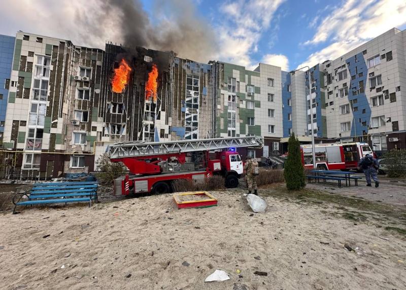 У Бєлгороді повідомили про напад безпілотника на житлову споруду.